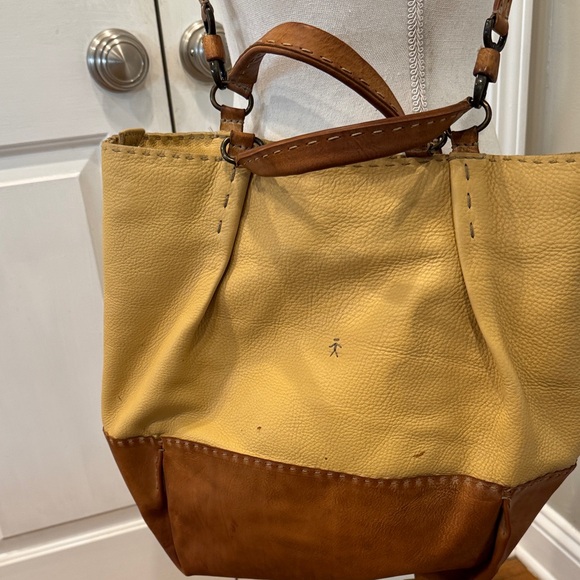 Chic Tan and Brown Leather Tote - Picture 2 of 16